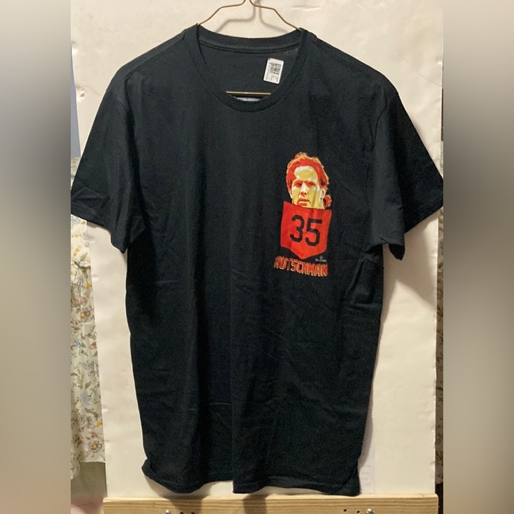 Adley Rutschman Black Short Sleeve fan T-shirt; Men’s Large; 100% Cotton